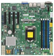 MB Supermicro X11SSM-F, 1x LGA 1151, Intel® C236, Intel® 6th Gen E3-1200 v5/ Core i3, Pentium, Celeron processors, 4xDIMM DDR4 ECC UDIMM  (up to 64GB), 1x PCI-E 3.0 x8 (in x16) + 2 PCI-E 3.0 x4 (in x8)+1 PCI-E 3.0 x8, 2GBLAN+1Mgmt LAN, 8x SATA 3.0 (6Gb/s), 5xUSB 3.0+6xUSB 2.0, mATX) , 